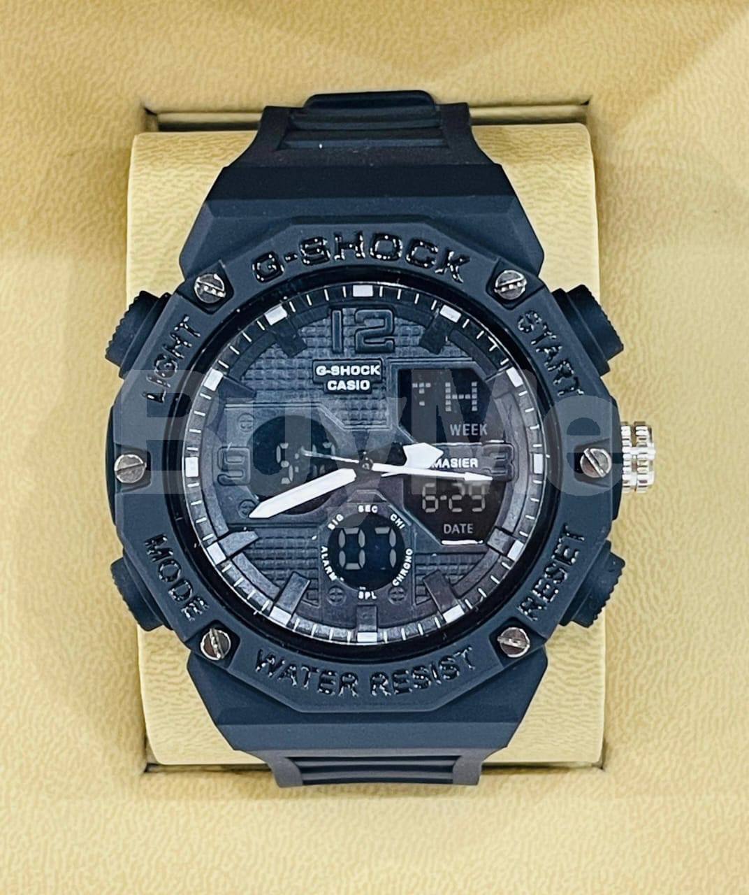 _CASIO G SHOCK DUAL TIME WATER RESIST SPORTS WATCHES - BLACK