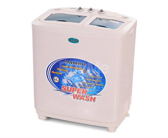 DAMRO SEMI-AUTOMATIC TOP LOAD WASHING MACHINE 6.5KG - WHITE