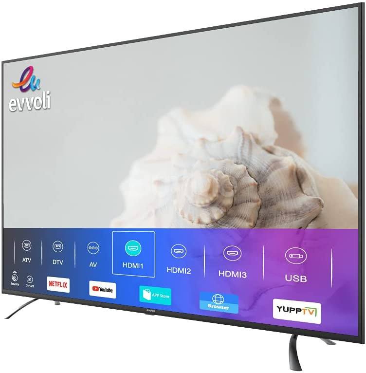 EVVOLI (ITALIAN BRAND) 43″ SMART ANDROID 13 + BLUETOOTH FHD LED FRAMELESS TV WITH VOICE CONTROL REMOTE
