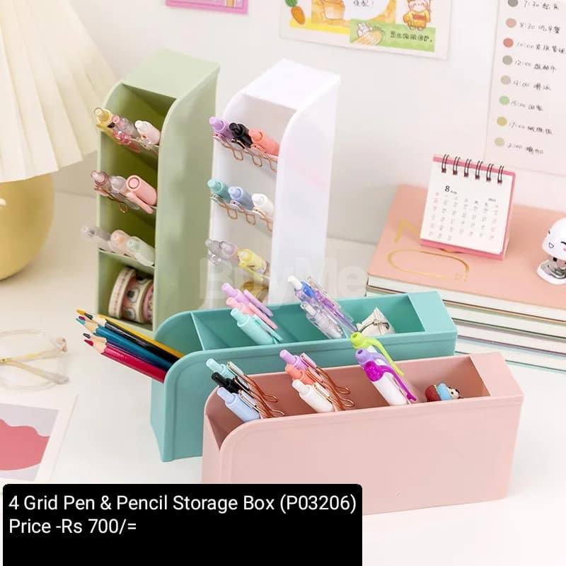 4 GRID PEN & PENCIL STORAGE BOX