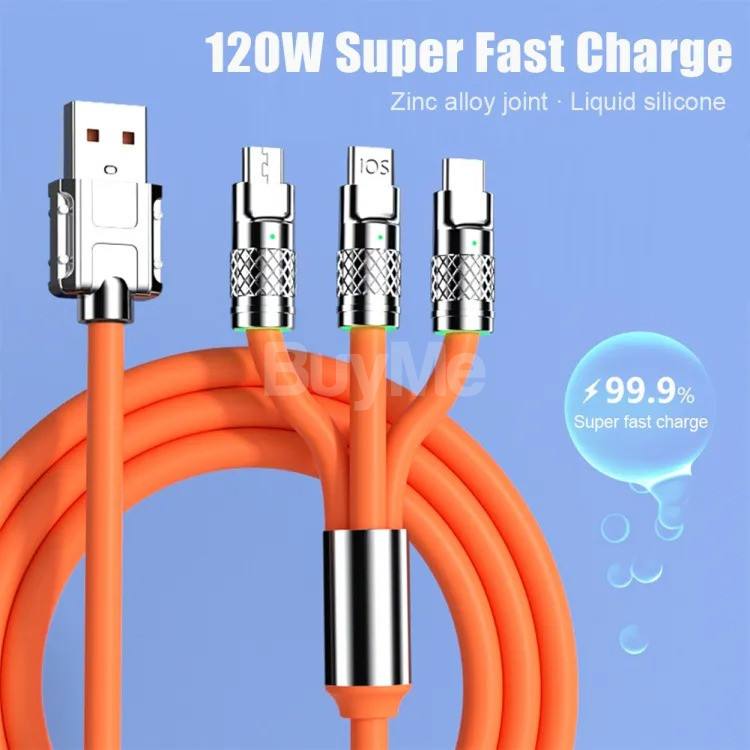 3 IN 1 UNIVERSAL 120W FAST CHARGING CABLE