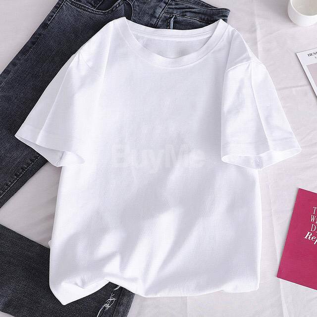UNISEX PLAIN BAGGY TSHIRT- WHITE