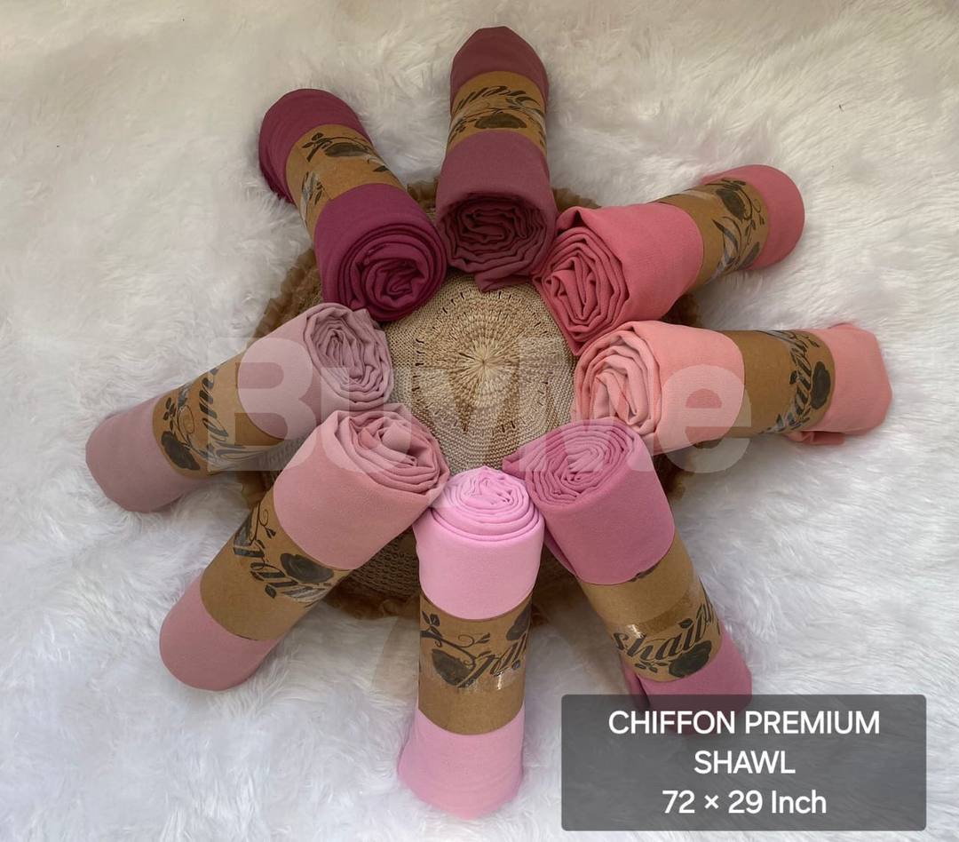 CHIFFON PREMIUM PLAIN SHAWL - COLOR SET 4