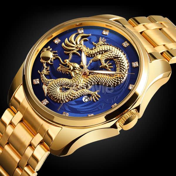 SKMEI GOLDEN DRAGON MENS WATCH