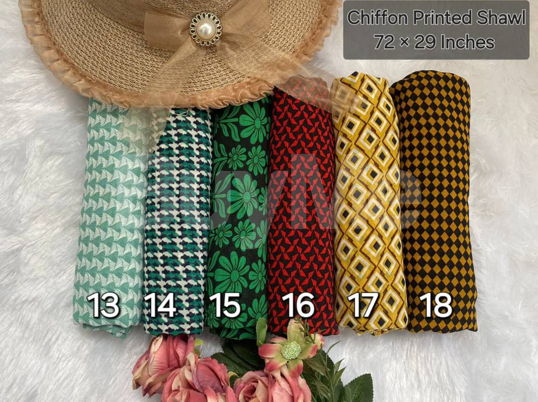CHIFFON PRINTED SHAWL SET 3