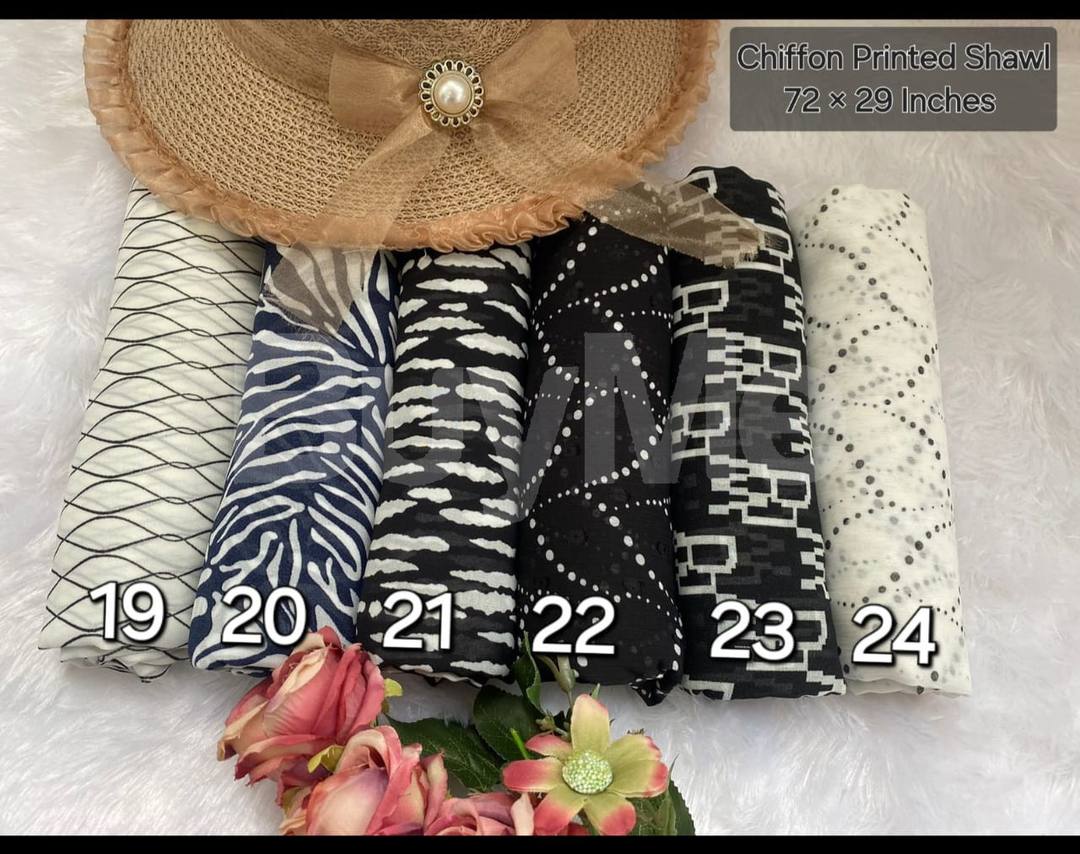 CHIFFON PRINTED SHAWL SET 4