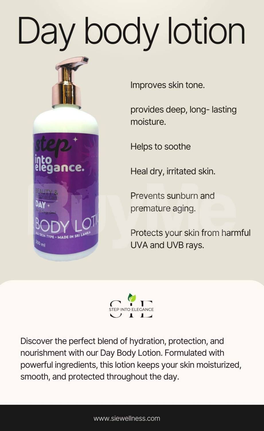 S.I.E WELLNESS DAY BODY LOTION ( SPF 25 )