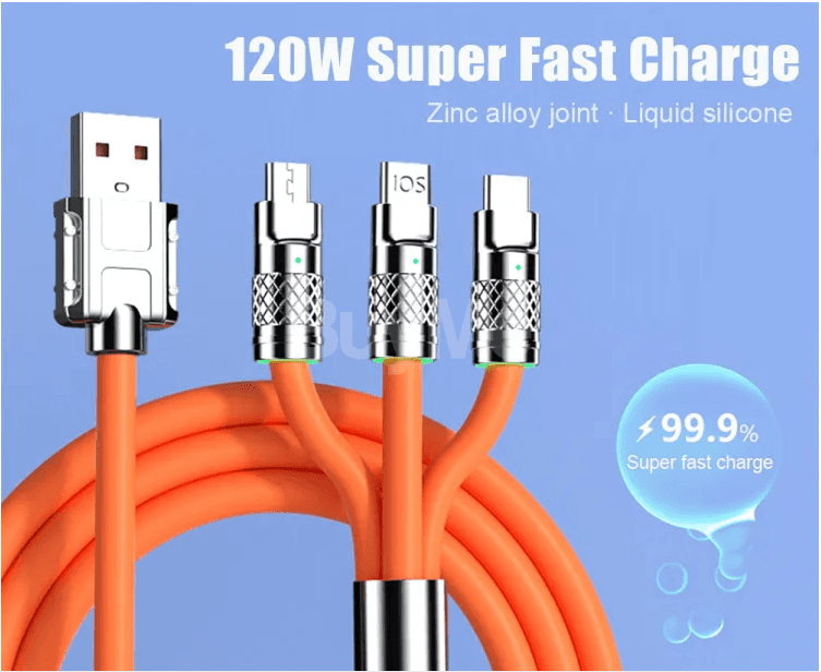 3 IN 1 UNIVERSAL 120W FAST CHARGING CABLE