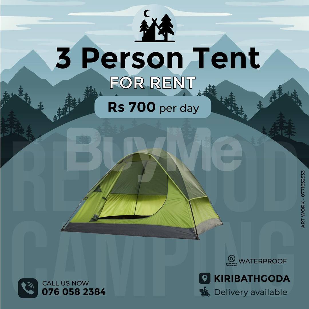 3 PERSON TENT - RENT