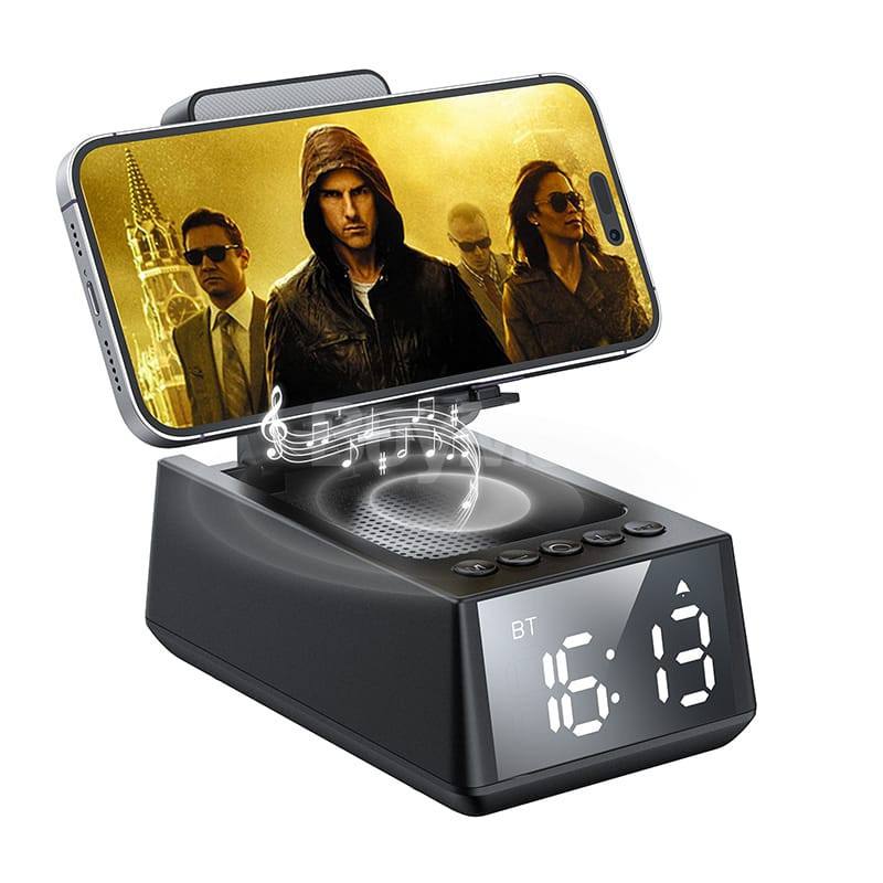 3 IN 1 WIRELESS BLUETOOTH SPEAKER WITH ALARM CLOCK & PHONE HOLDER