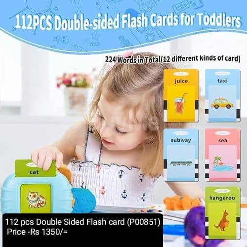 112 PCS DOUBLE SIDED FLASH CARD
