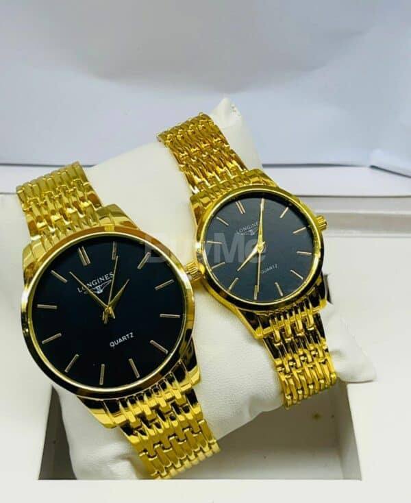 LONGINE GOLD - BLACK DIAL COUPLE WACTH