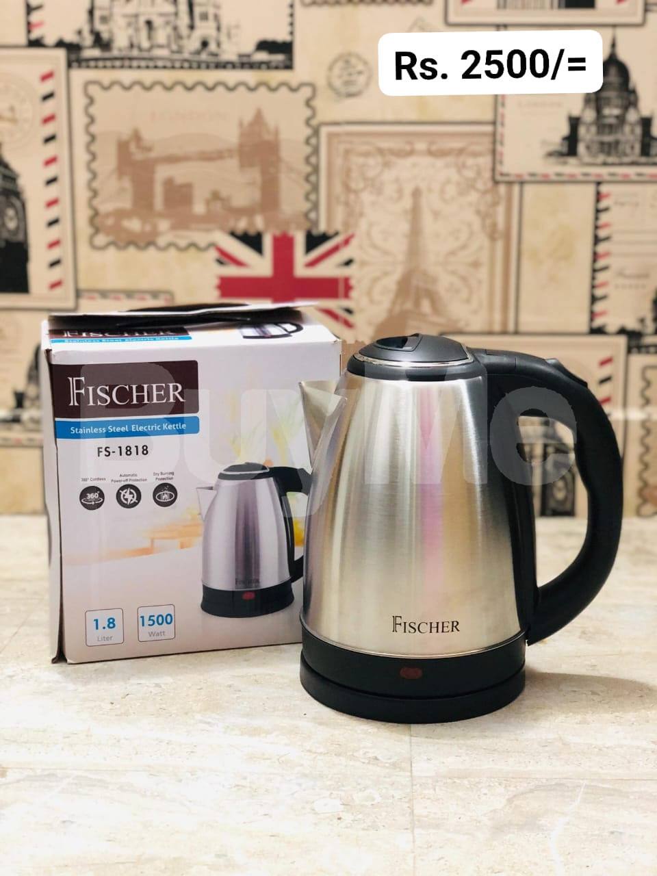 STAINLESS STEEL ELECTRIC KETTLE - FISCHER
