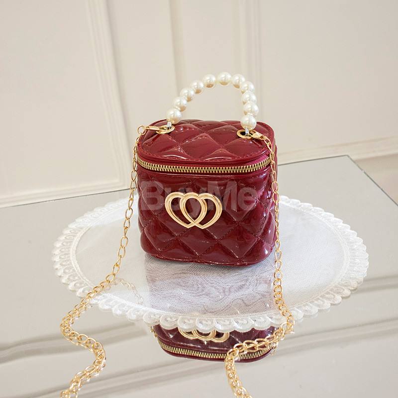 2 PIECES CROSSBODY PURSE SET - RED