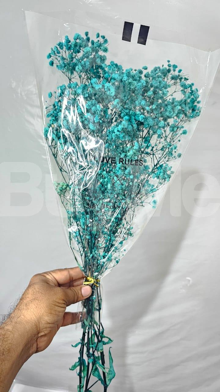 NATURAL FRESH DRIED PRESERVED FLOWERS BOUQUETS - BLUE