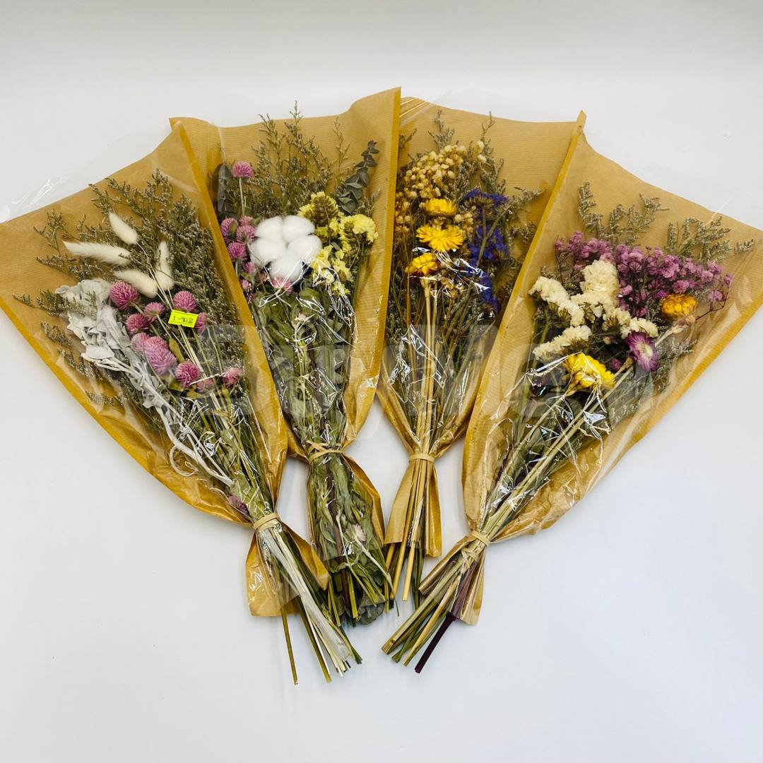 NATURAL FRESH DRIED PRESERVED FLOWERS BOUQUETS