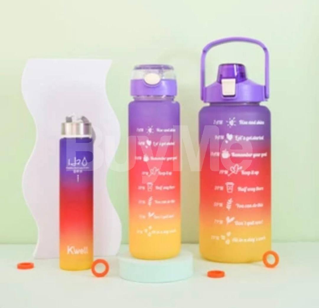 PURPLE AND YELLOW MIXED WATER BOTTLE
