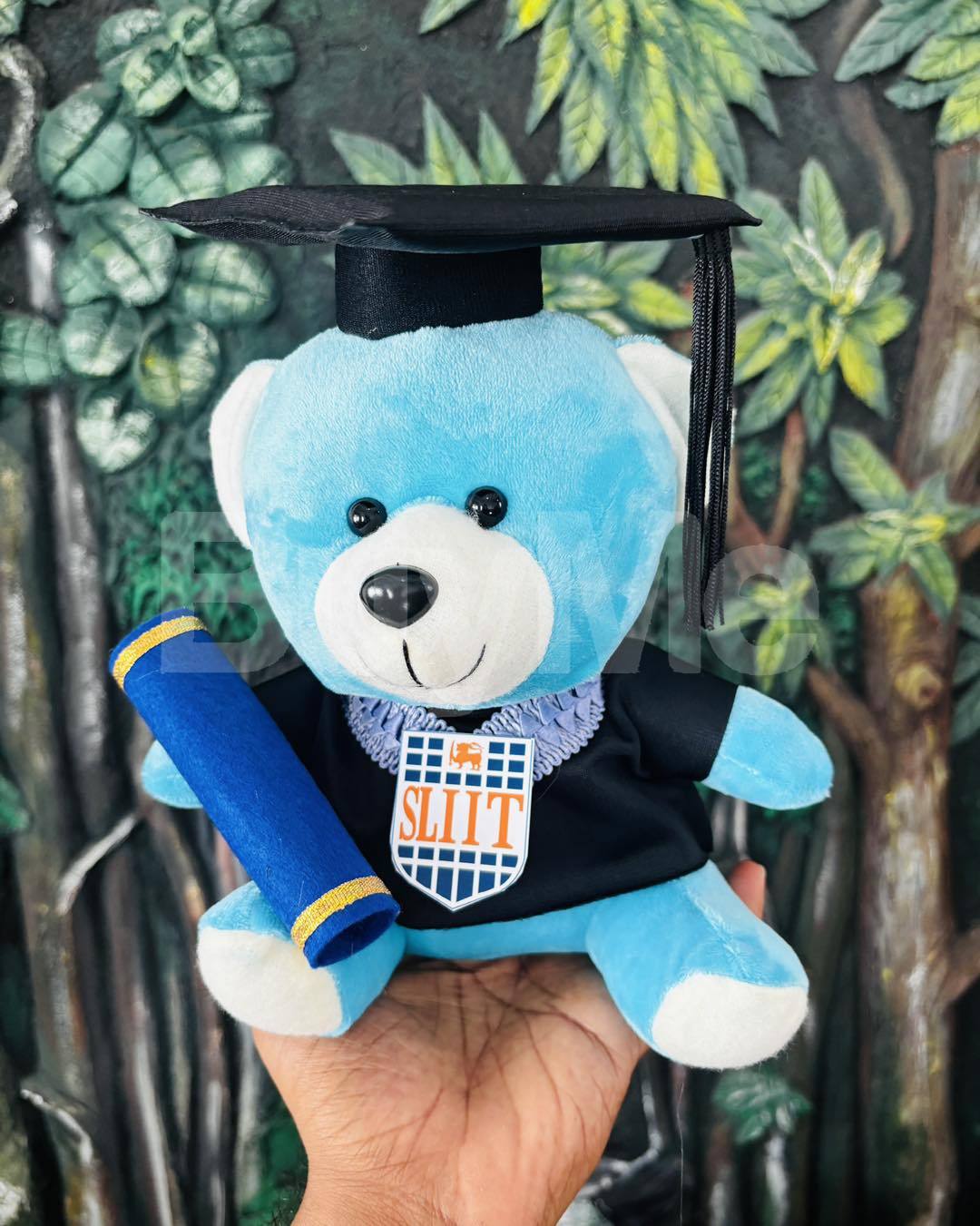 GRADUATION GIFT DEGREE BEAR - 24CM TEDDY BEAR - BLUE
