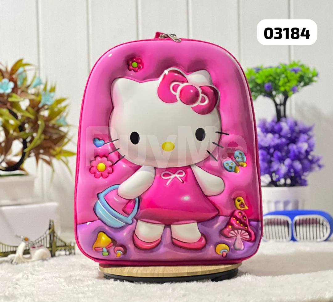IMPORTED KIDS NURSERY BAG - CUTE KITTY PATTERN PINK COLOR BAG