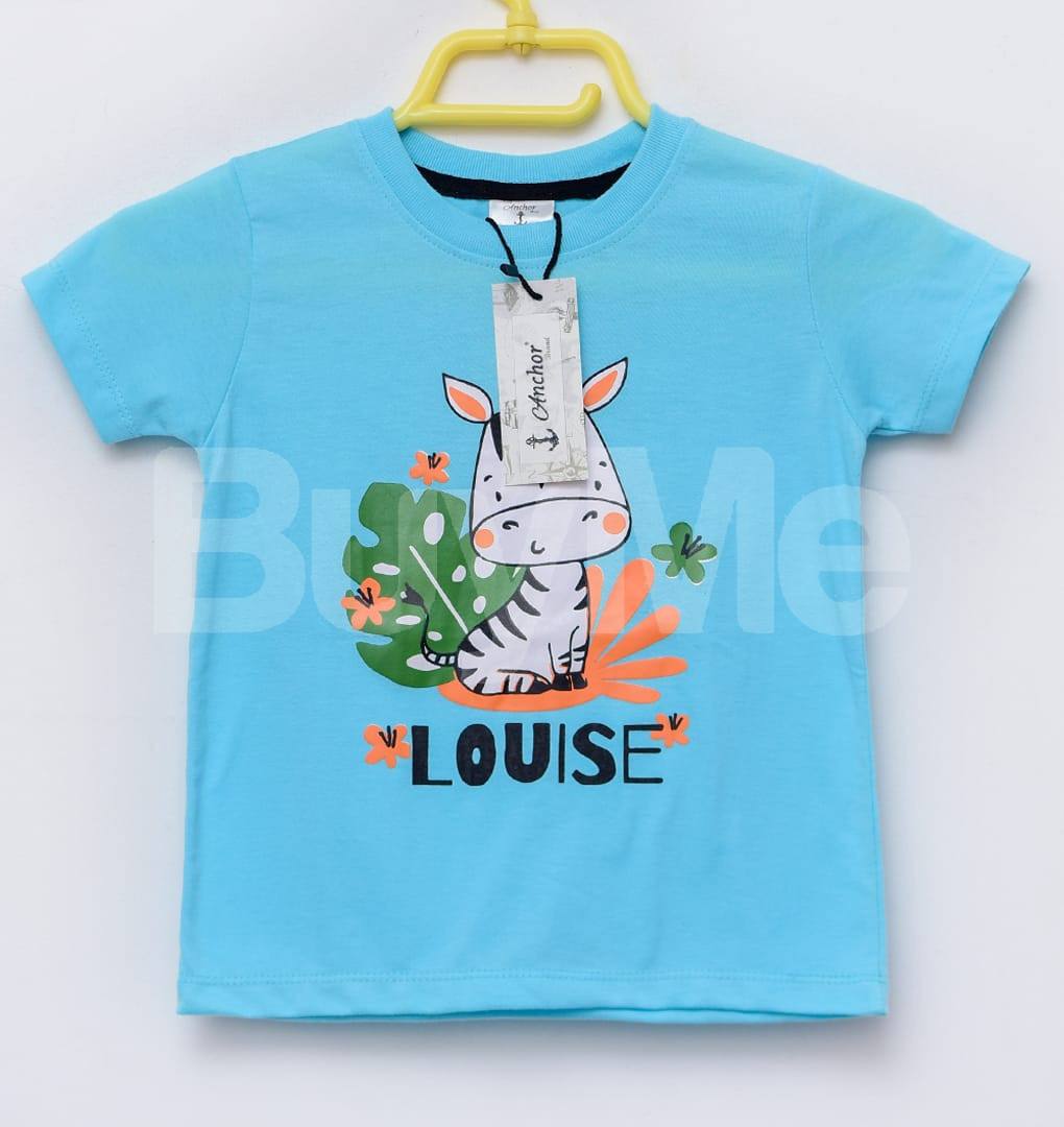 CASUAL PRINTED KID TSHIRT - LIGHT BLUE