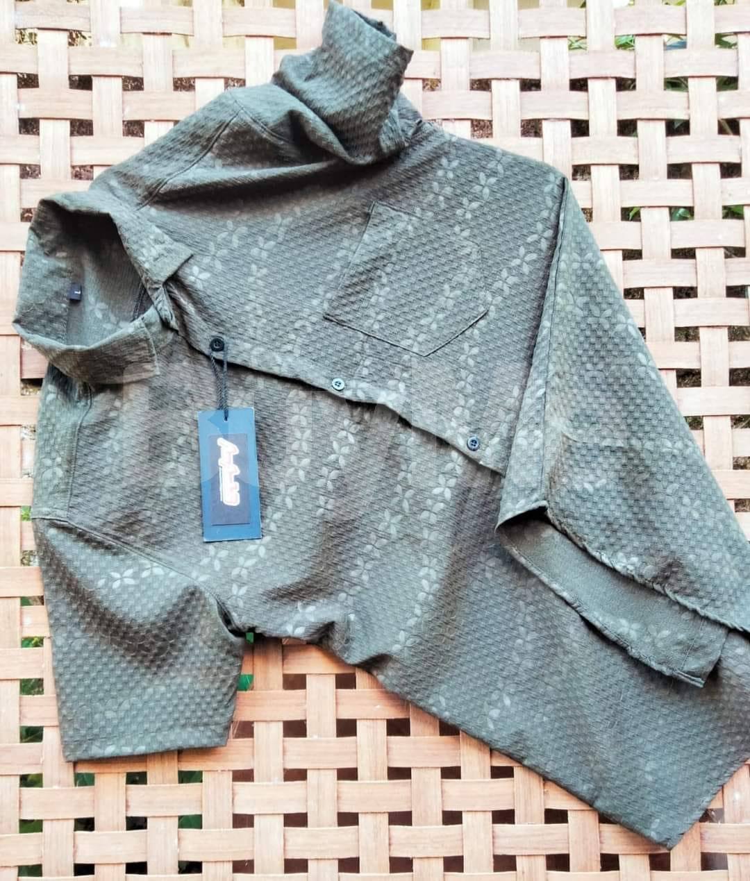 MENS - POPCORN SHIRT - GREY