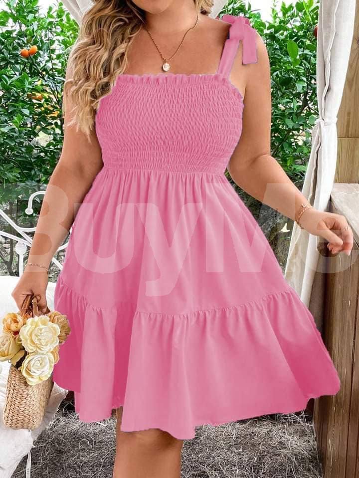 CASUAL LADIES FROCK - PINK