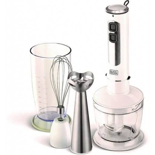 4 IN 1 STAINLESS STEEL HAND BLENDER WITH CHOPPER & WHISK