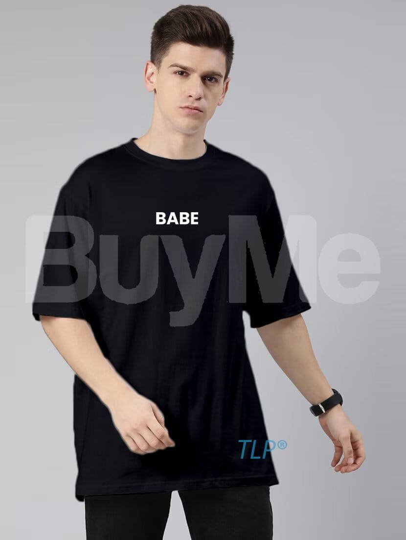 MENS'S CASUAL BAGGY BLACK TSHIRT