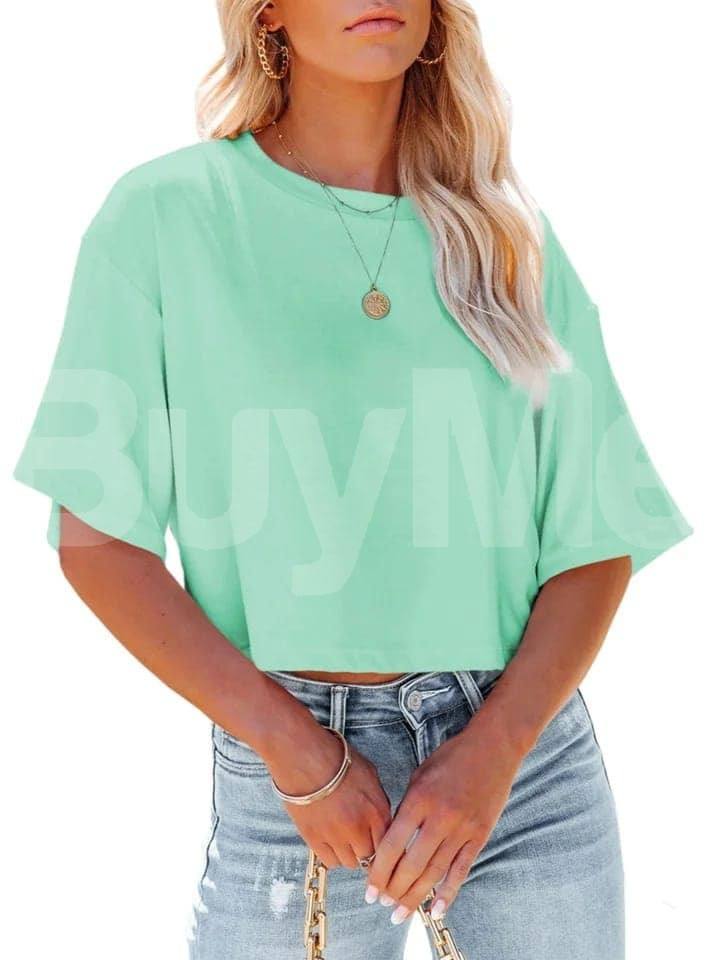 LIGHT GREEN CROP TOP