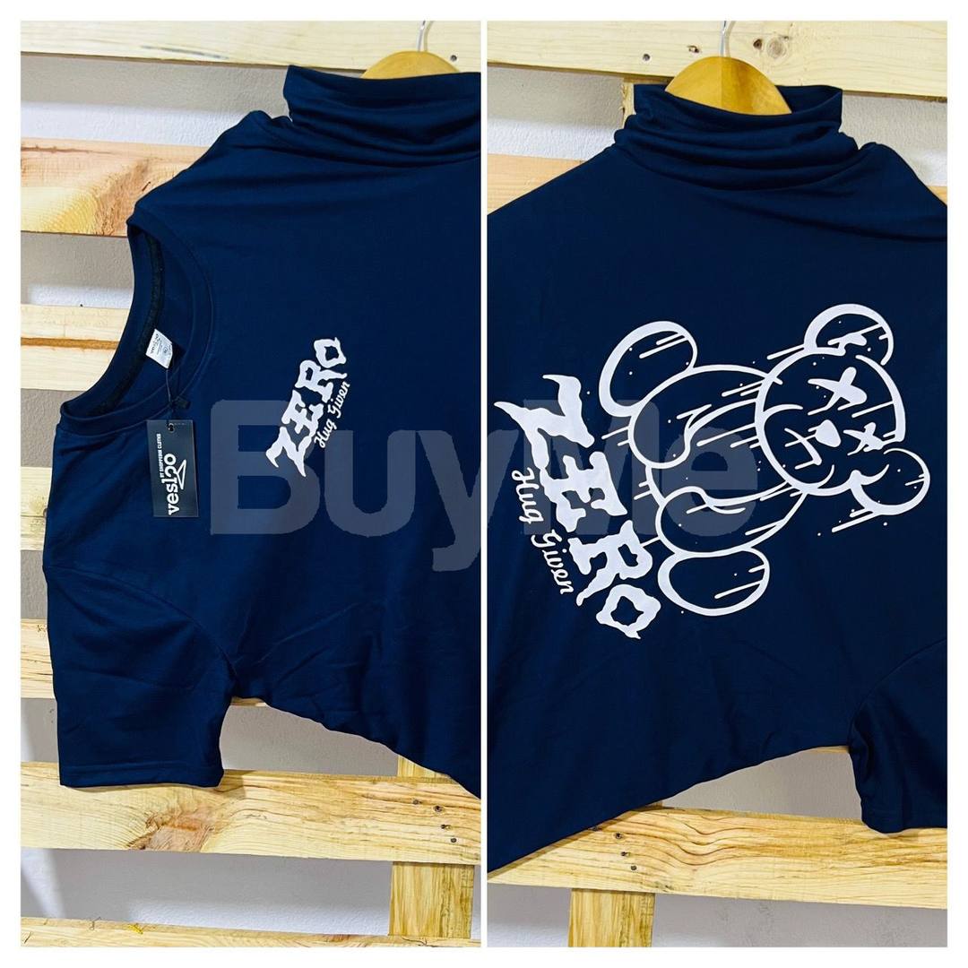 CREW NECK BEAR TSHIRT - DARK BLUE