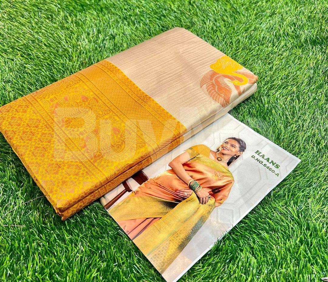 FANCY COTTON SAREES - YELLOW