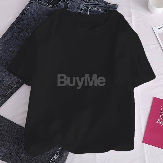 UNISEX PLAIN BAGGY BLACK TSHIRT