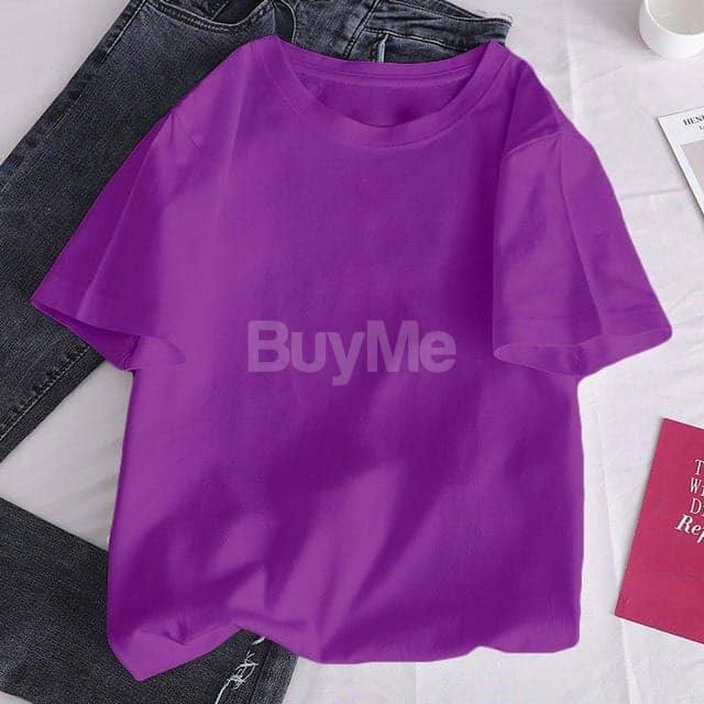 UNISEX PLAIN BAGGY PURPLE TSHIRT