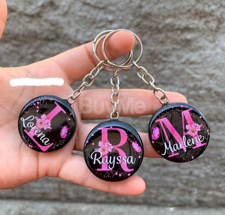 RESIN KEY TAGS WITH LETTERS