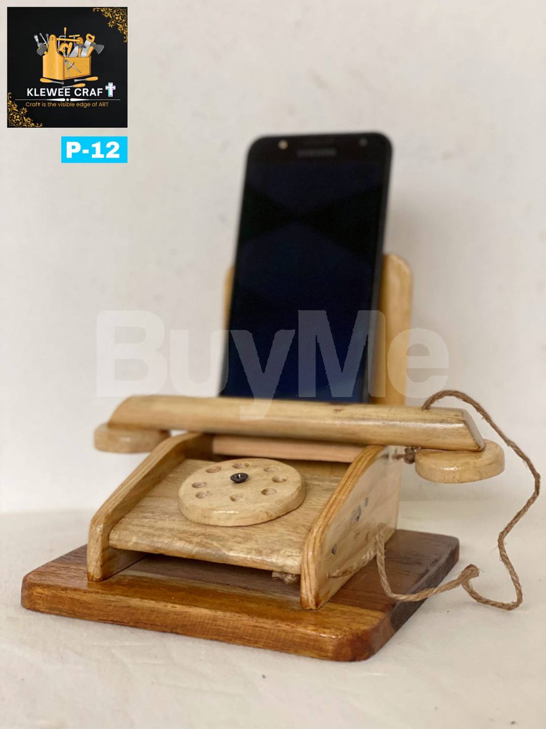 WOODEN PHONE HOLDER
