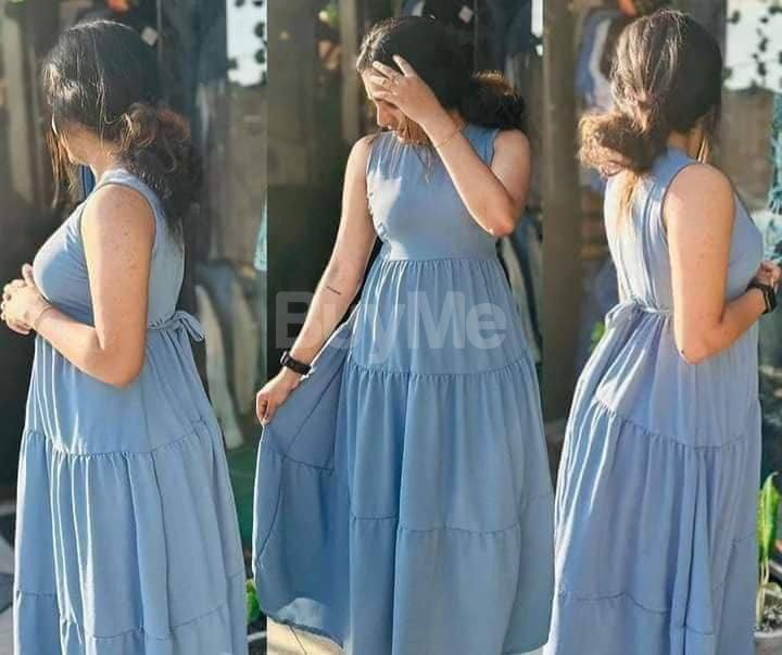 CASUAL FROCK - LIGHT BLUE