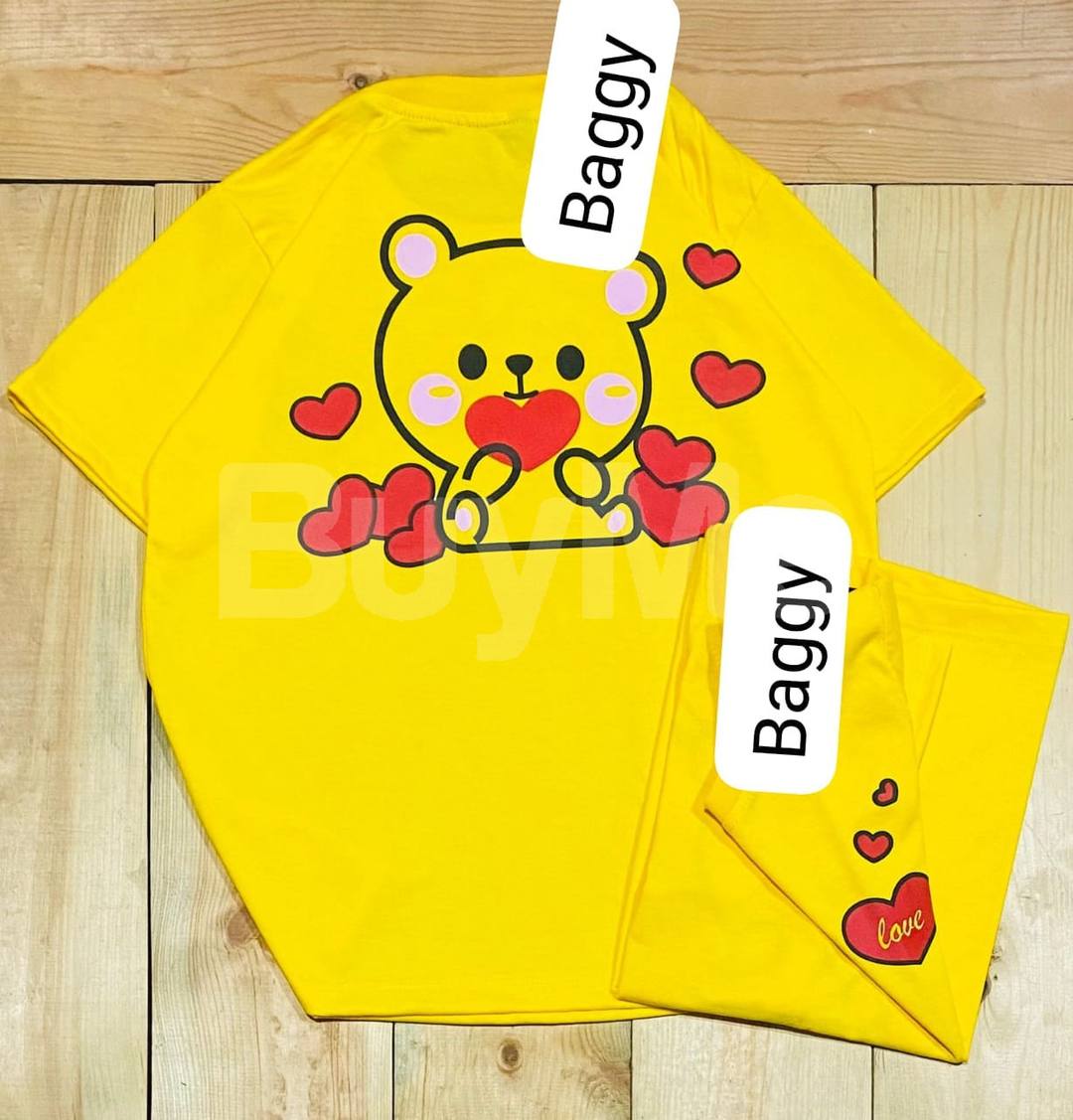 LADIES BAGGY T-SHIRT - YELLOW