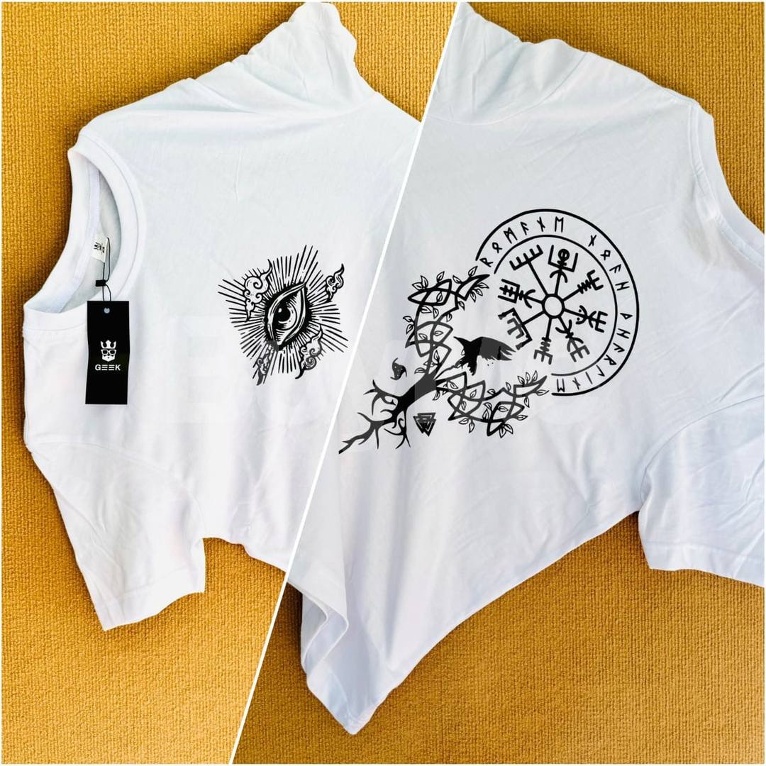 FRONT & BACK PRINT TSHIRT - WHITE