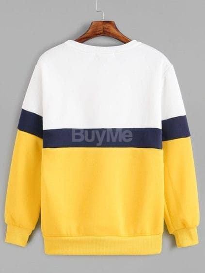 3 TONE UNISEX TSHIRT - YELLOW , WHITE & BLACK MIX