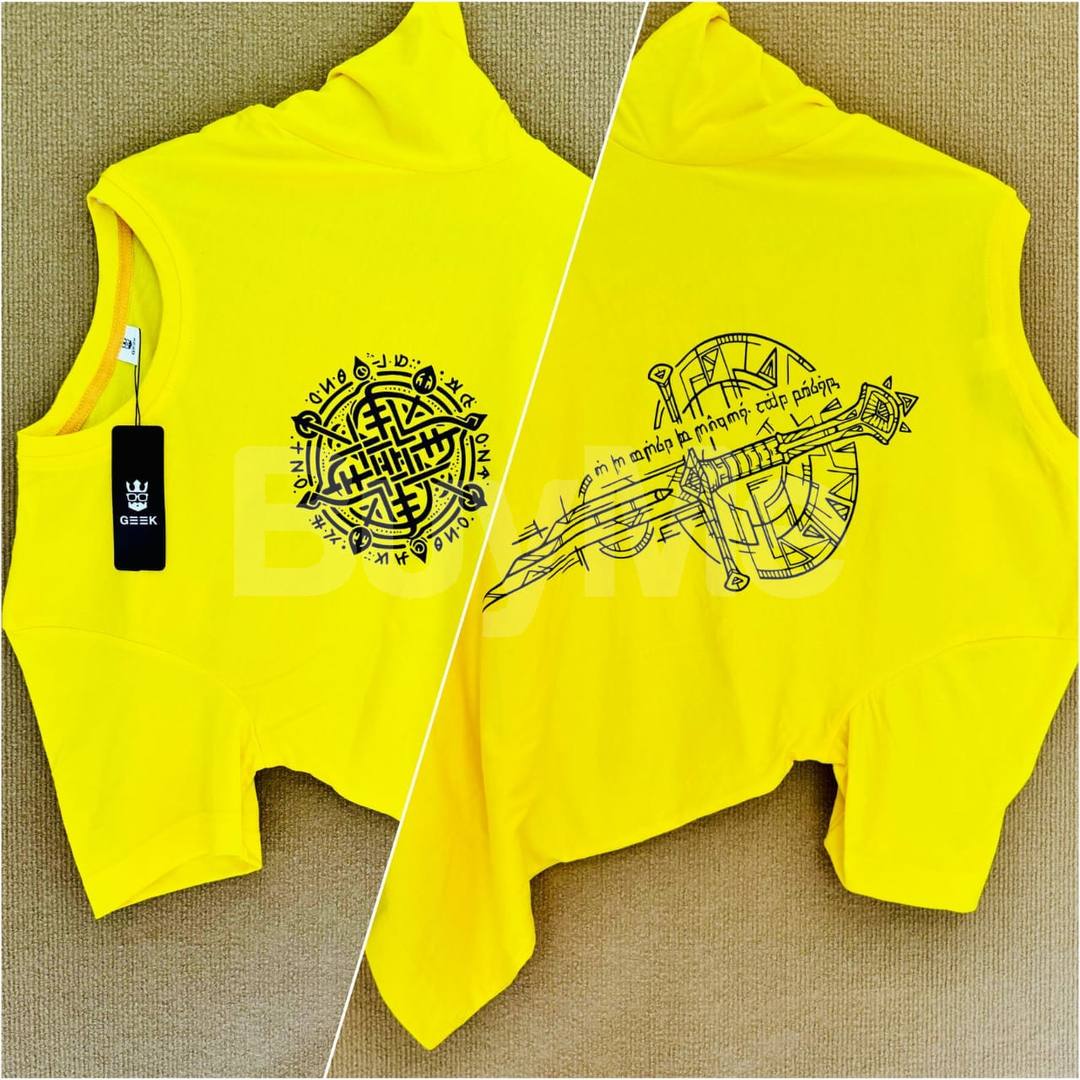 PRINTED CASUAL TSHIRT - YELLOW