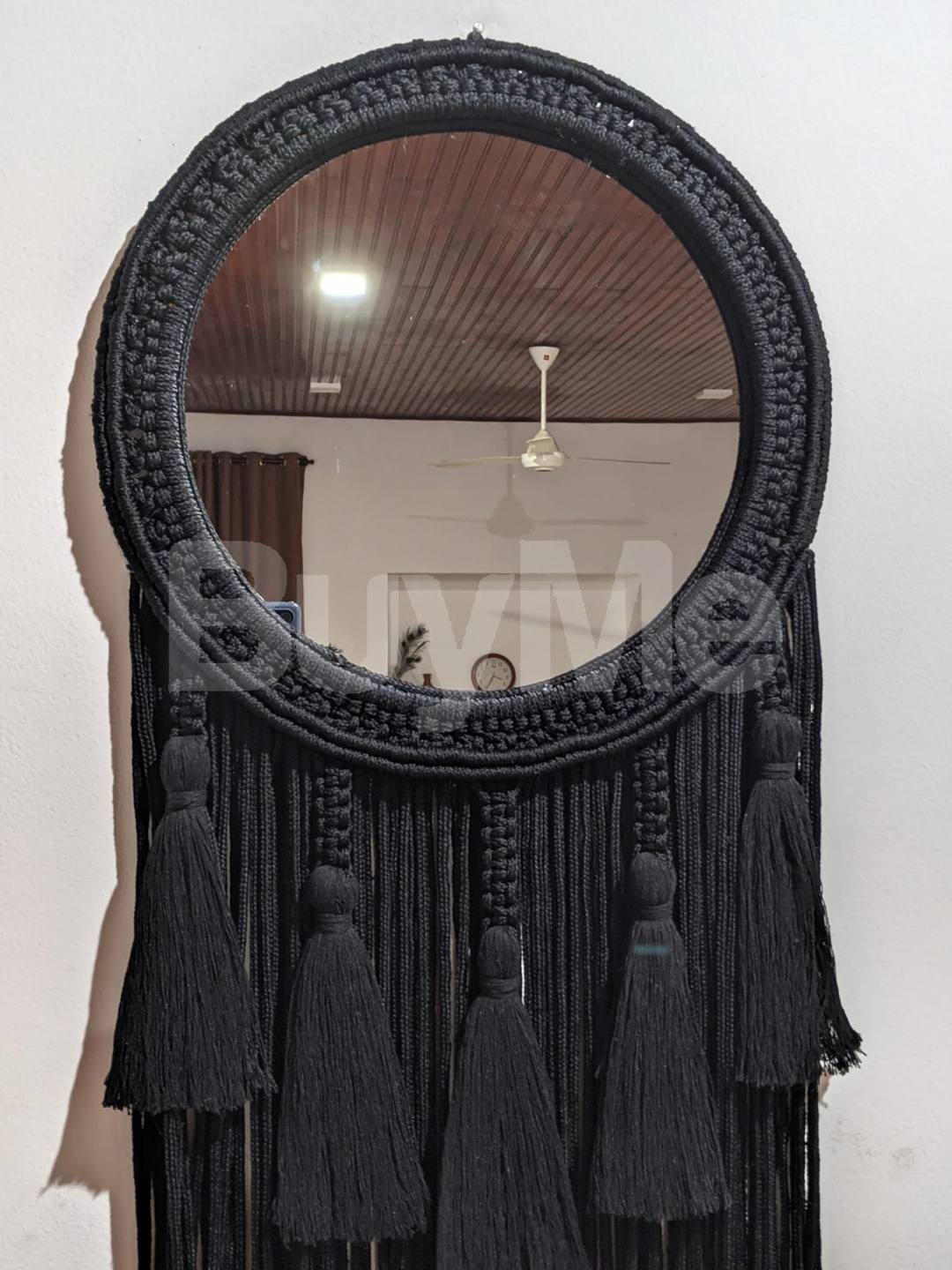 MIND WALL HANGER BLACK COLOUR DEISGN WITH MIRROR