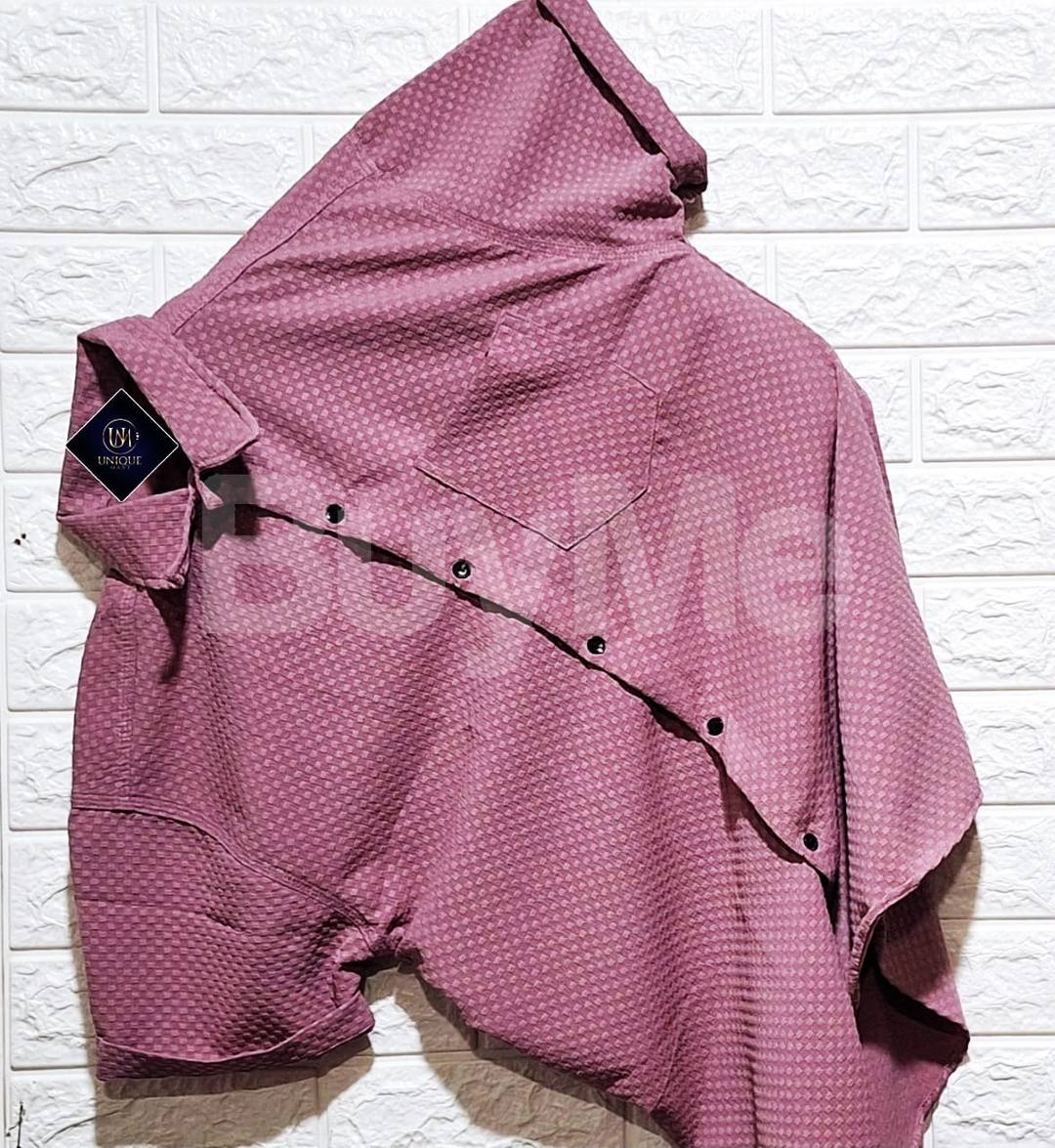 MENS POPCORN SHIRT - PURPLE