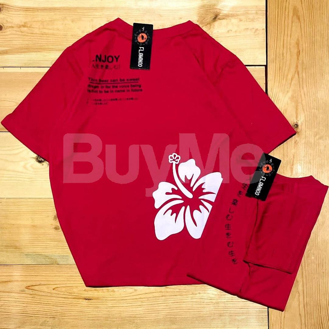 PRINTED BAGGY T SHIRT - RED