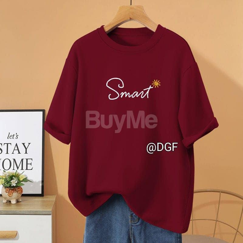 SMART BAGGY T SHIRT - MAROON