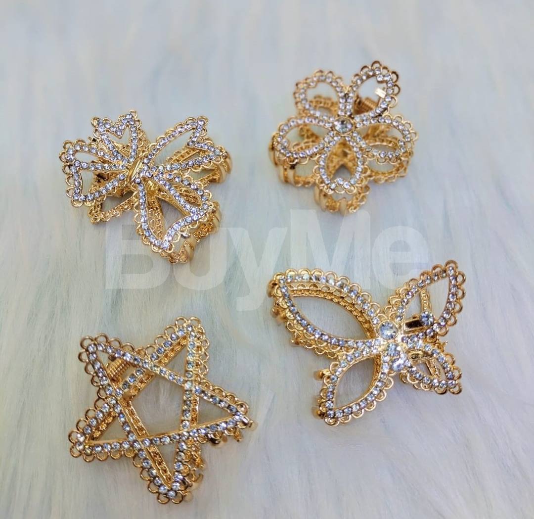 HAIR CLIPS STONE EMBEDDED