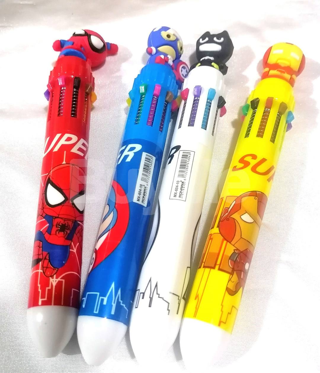 CUTE SUPER HEROES 10 COLOUR MULTI PEN