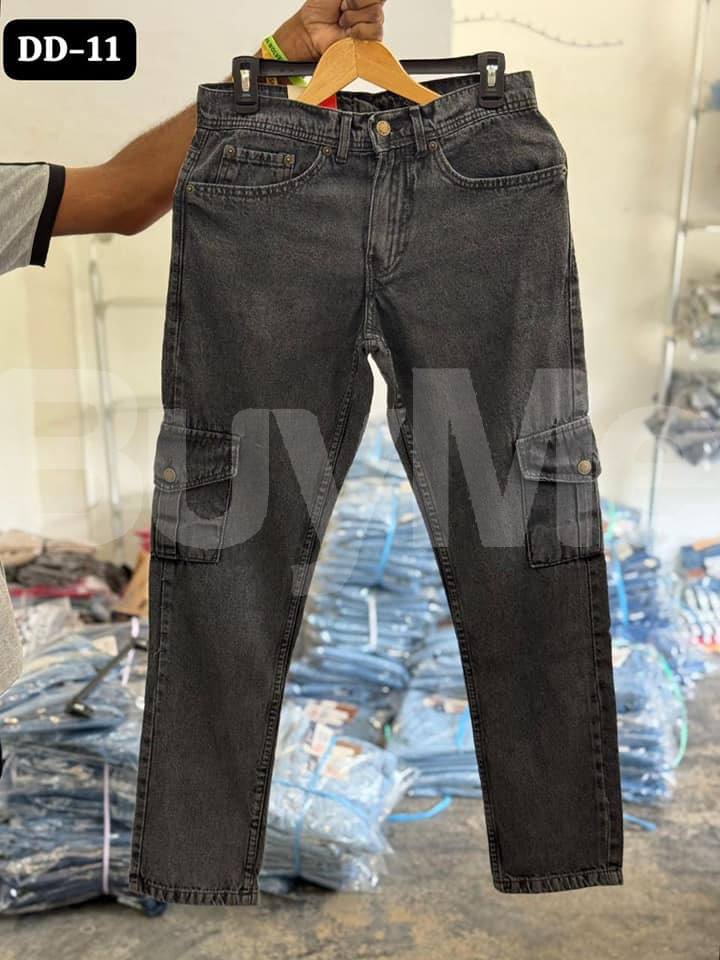 MENS CARGO DENIM - BLACK