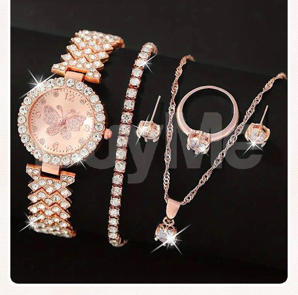 LADIES WATCH SET - ROSE GOLD