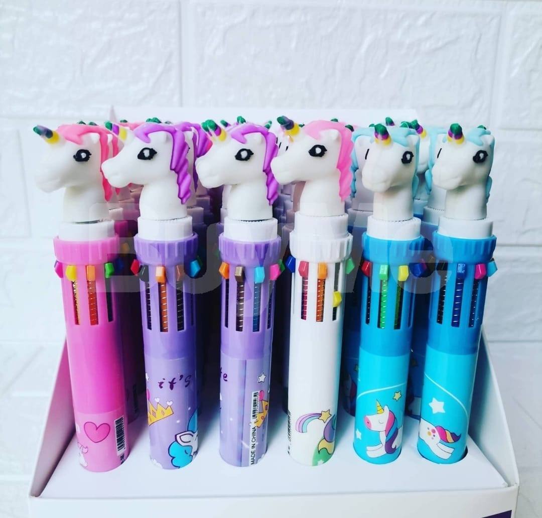 10 COLOURS UNICORN PEN