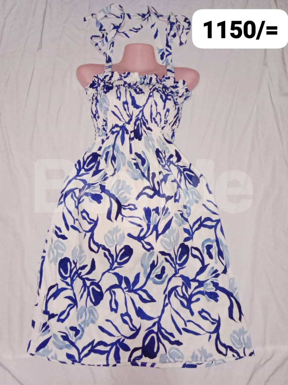 WHITE & BLUE COLOUR FROCK